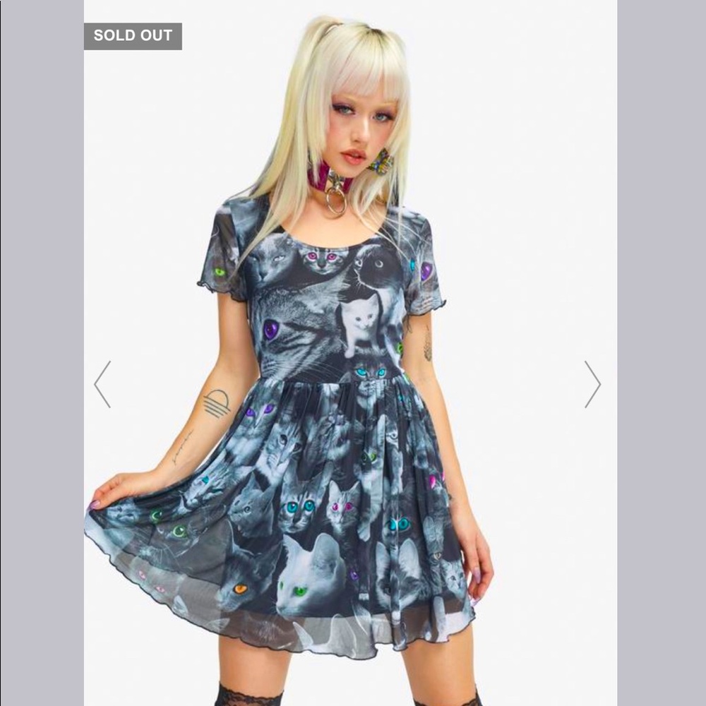 Dolls Kill MOONLIGHT MEOW BABYDOLL DRESS